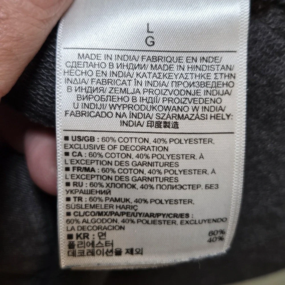 Banana Republic Sweatshirt Mens Large Gray Full Zip Fleece‎ High Neck Logo